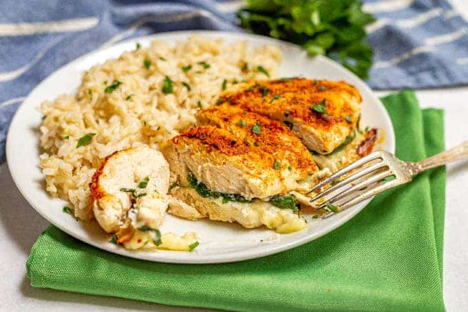 Chicken breasts stuffed with spinach recipe